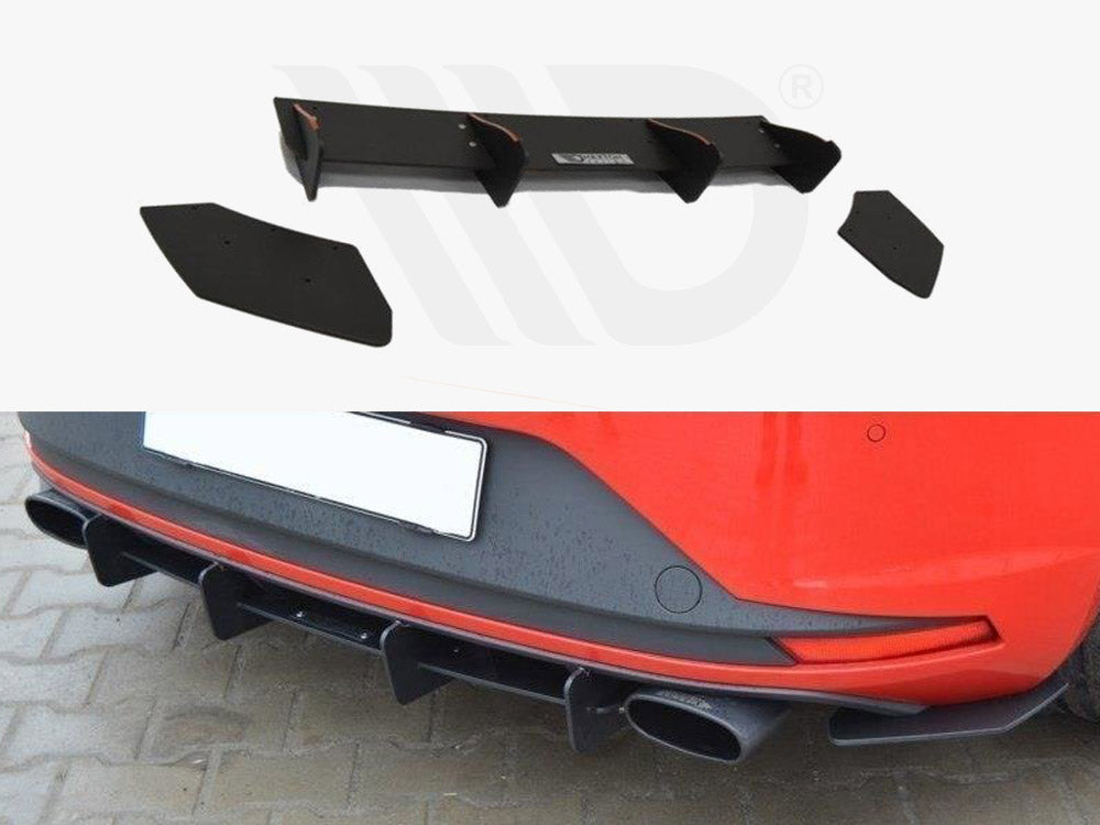 Seat Leon Iii Cupra Rear Diffuser & Rear Side Splitters - Wayside Performance 