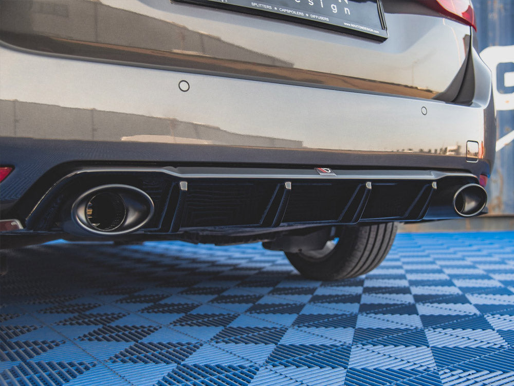 Rear Valance + Exhaust Ends Imitation Peugeot 308 SW Mk2 Facelift TEXTURED - Wayside Performance 