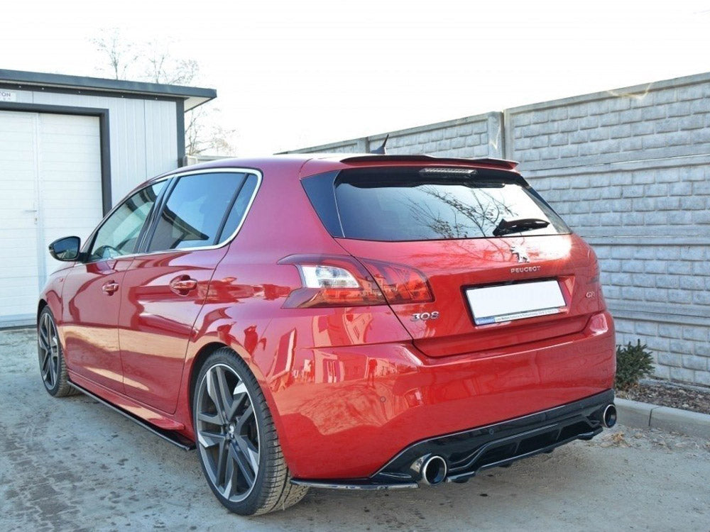 Central Rear Splitter Peugeot 308 II GTI (With Vertical Bars) - Wayside Performance 