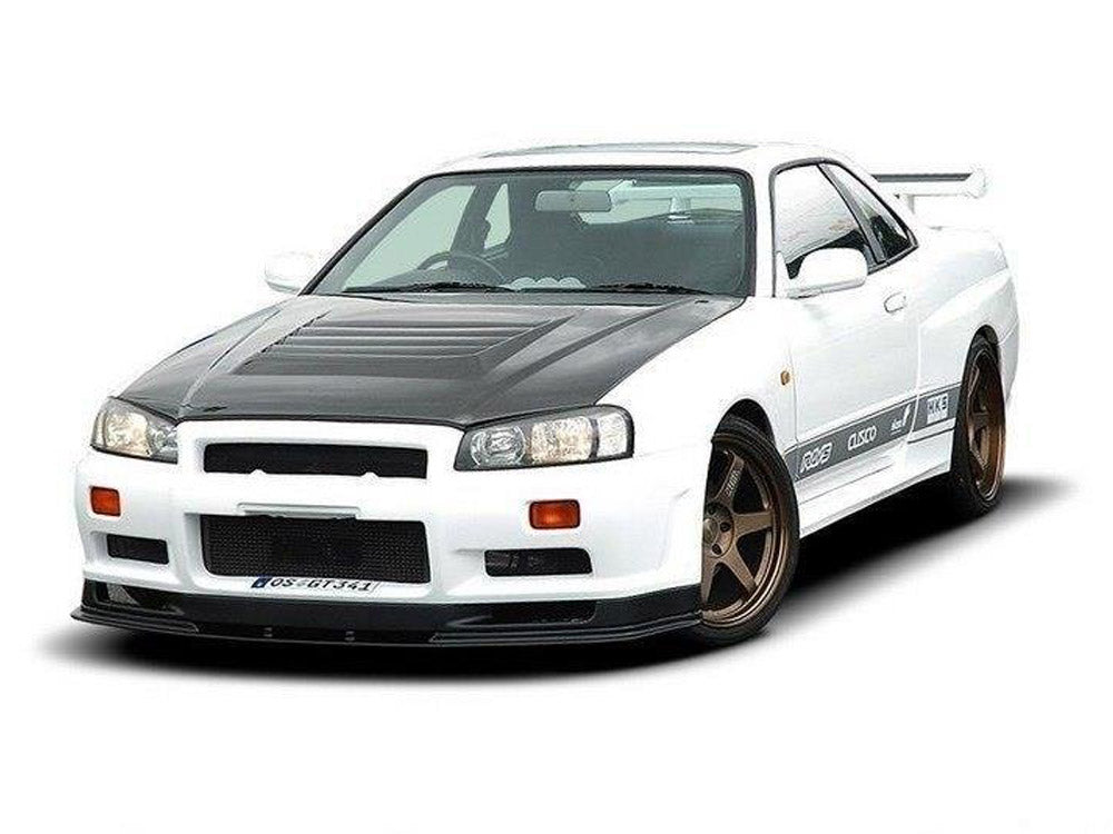 Front Splitter  Nissan Skyline R34 GTR (For 2299 Bumper) GTR Look (1998-2002) - Wayside Performance 