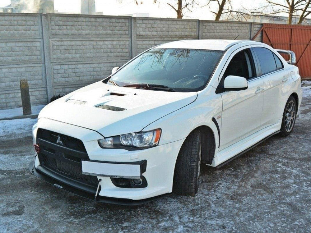 Front Racing Splitter V.2 Mitsubishi Lancer EVO X (2005-2017) - Wayside Performance 