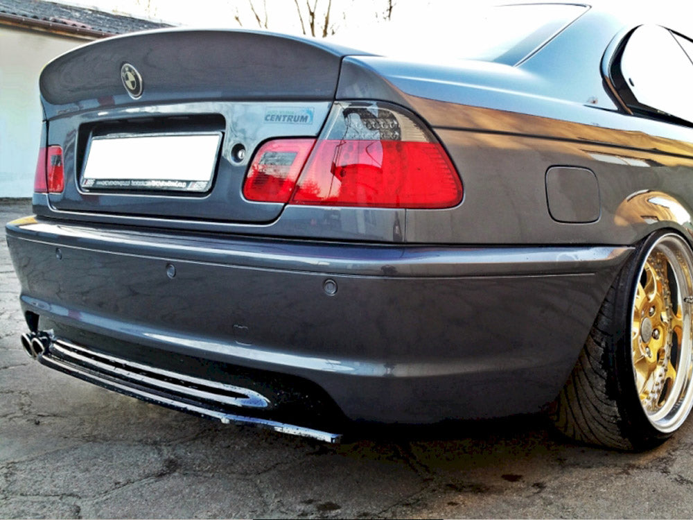 Central Rear Splitter BMW 3 E46 M-Pack Coupe - Wayside Performance 