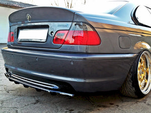 Central Rear Splitter (Vertical Bars) BMW 3 E46 Coupe M-Pack - Wayside Performance 
