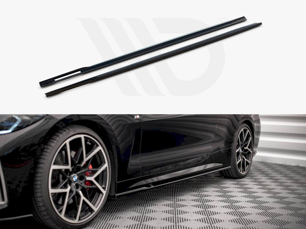Side Skirts Diffusers V.1 BMW 4 M-Pack / M440i G22 - Wayside Performance 