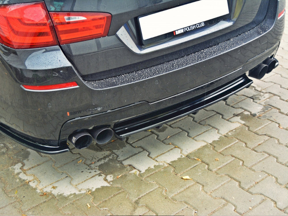 Central Rear Splitter (Vertical Bars) BMW 5 F11 M-Pack - Wayside Performance 