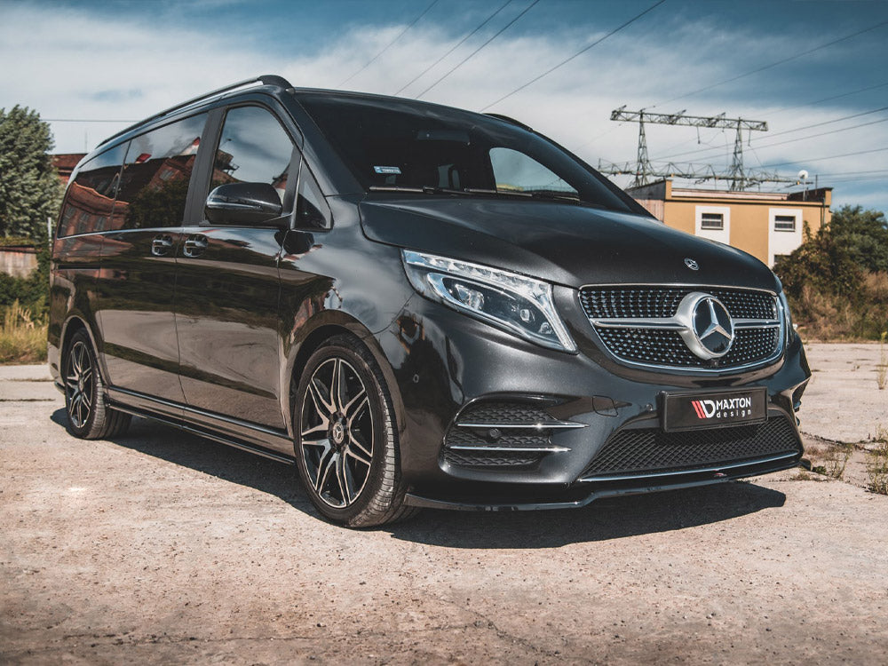 Front Splitter V4 Mercedes-benz V-class Amg-line W447 Facelift (2019-) - Wayside Performance 