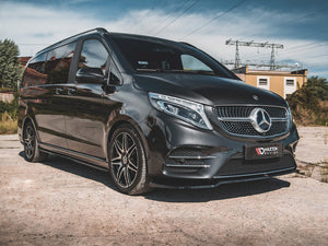 Front Splitter V4 Mercedes-benz V-class Amg-line W447 Facelift (2019-) - Wayside Performance 