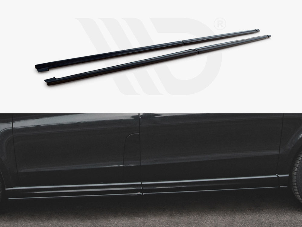 Side Skirts Diffusers Mercedes V-Class Long AMG Line W447 Facelift - Wayside Performance 