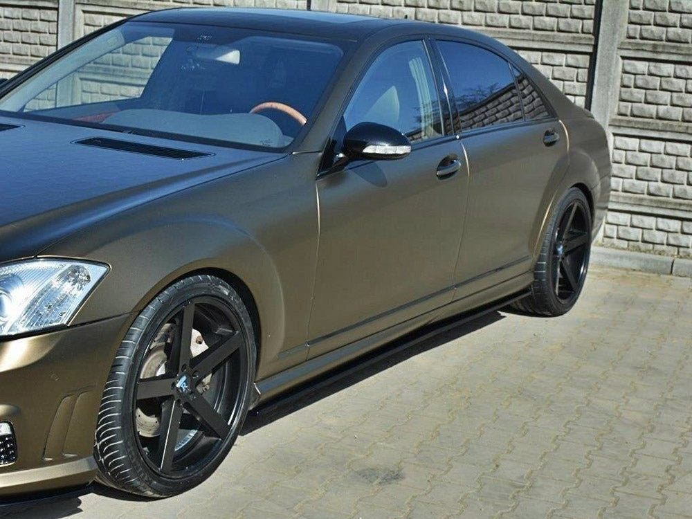 Side Skirts Diffusers Mercedes S-class W221 AMG LWB - Wayside Performance 