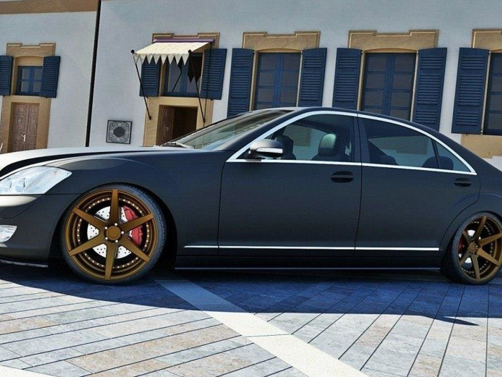 Side Skirts Diffusers Mercedes S-class W221 Long - Wayside Performance 