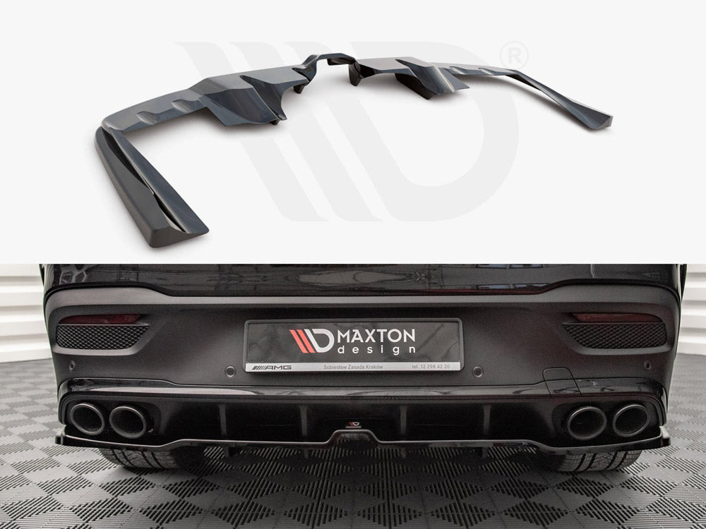 Central Rear Splitter (Vertical Bars) Mercedes AMG GLE Coupe C167 - Wayside Performance 