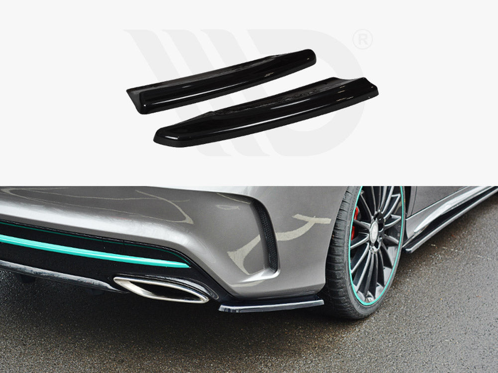 Rear Side Splitters Mercedes-Benz CLA C117 AMG-Line Facelift - Wayside Performance 