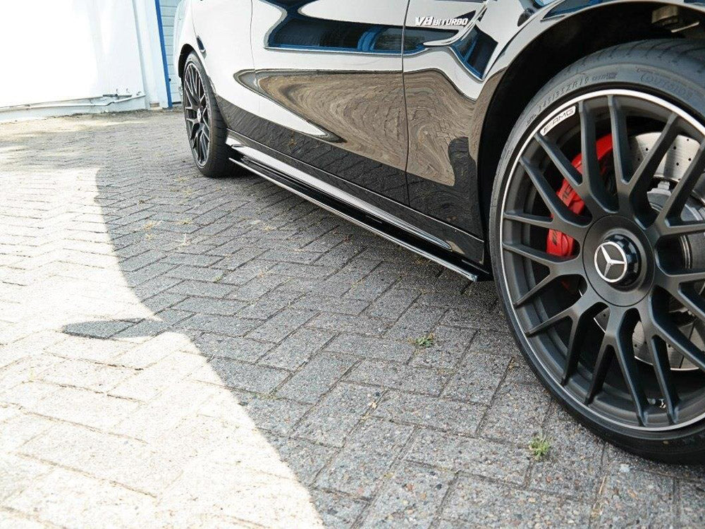 Side Skirts Diffusers V.1 Mercedes-AMG C63 Sedan / Estate W205 / S205 - Wayside Performance 