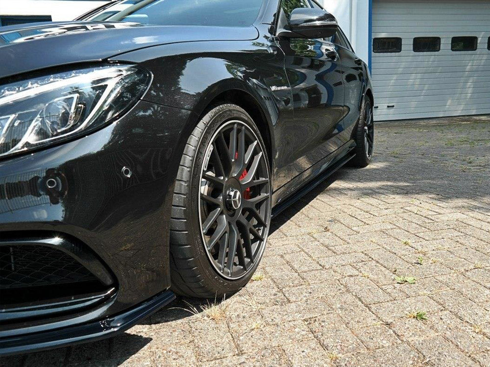 Side Skirts Diffusers V.1 Mercedes-AMG C63 Sedan / Estate W205 / S205 - Wayside Performance 