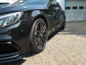 Side Skirts Diffusers V.1 Mercedes-AMG C63 Sedan / Estate W205 / S205 - Wayside Performance 
