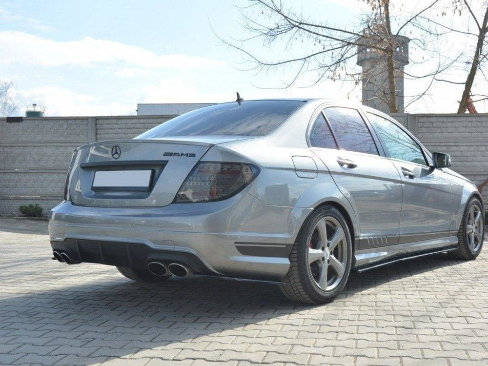 Rear Side Splitters Mercedes C W204 Amg-line (Facelift) / C63 AMG (2011-2014) - Wayside Performance 