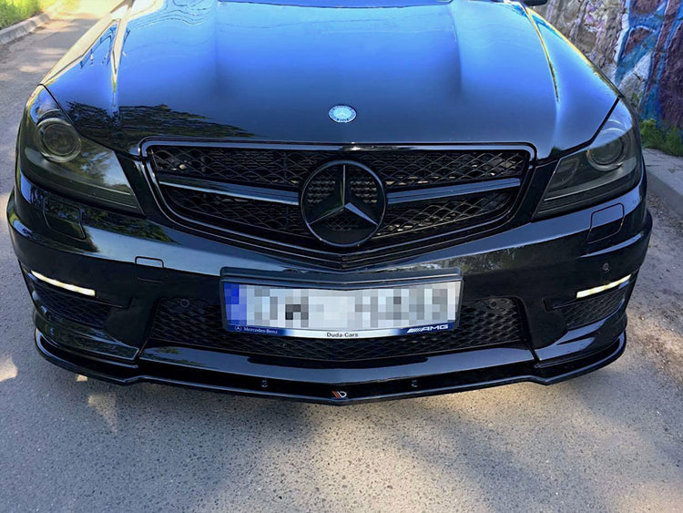 Front Splitter Mercedes C-class W204 C63 AMG Facelift (2011-2014) - Wayside Performance 