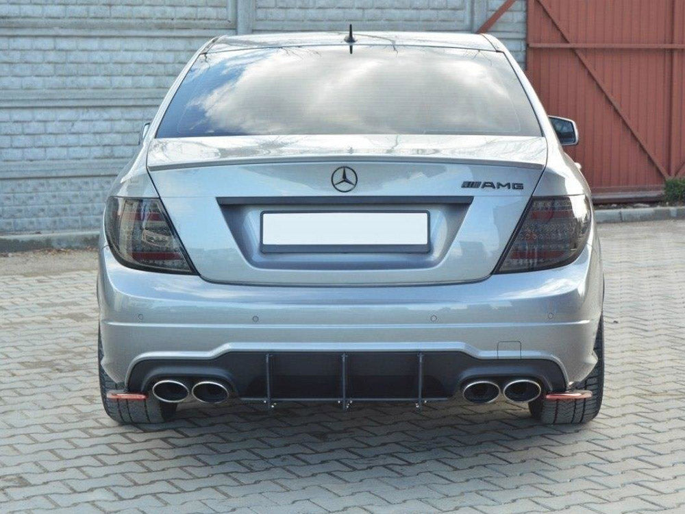 Rear Diffuser & Rear Side Splitters Mercedes C W204 AMG-Line Facelift - Wayside Performance 