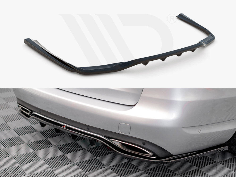 Central Rear Splitter (Vertical Bars) Mercedes C W205 Estate (2014-2018) - Wayside Performance 