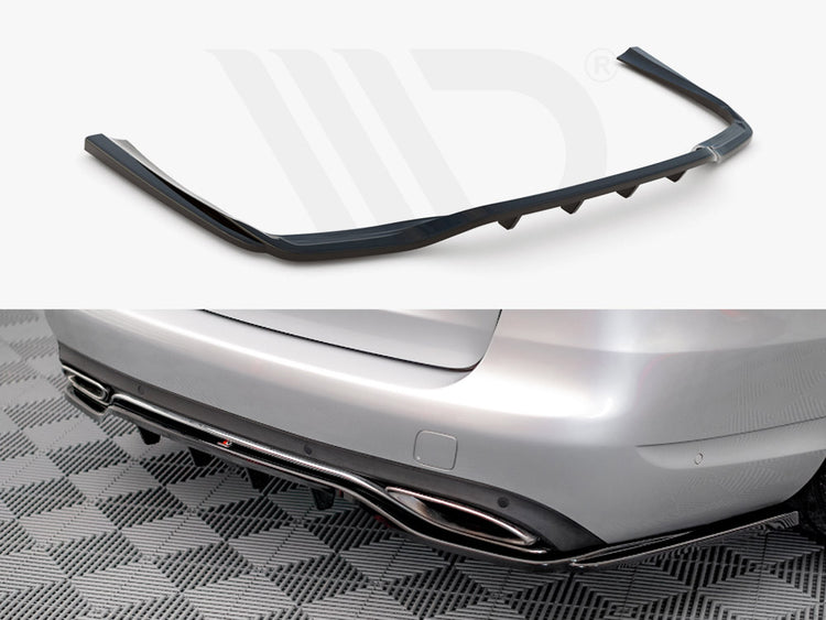 Central Rear Splitter (Vertical Bars) Mercedes C W205 Estate (2014-2018) - Wayside Performance 