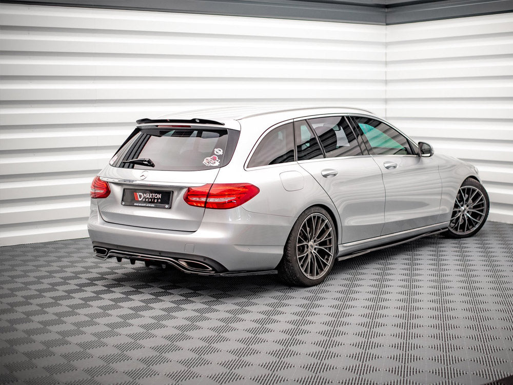 Central Rear Splitter (Vertical Bars) Mercedes C W205 Estate (2014-2018) - Wayside Performance 