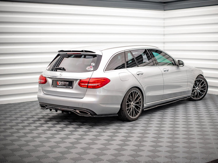 Central Rear Splitter (Vertical Bars) Mercedes C W205 Estate (2014-2018) - Wayside Performance 
