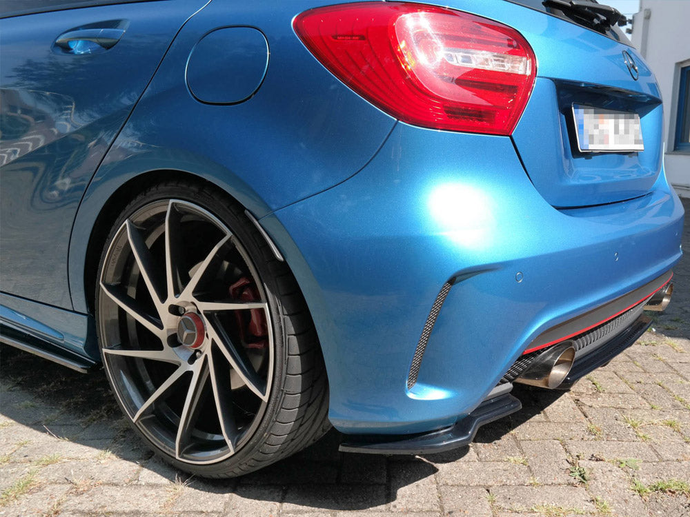 Rear Side Splitters Mercedes A-class W176 Amg-line Pre-facelift (2013-2015) - Wayside Performance 