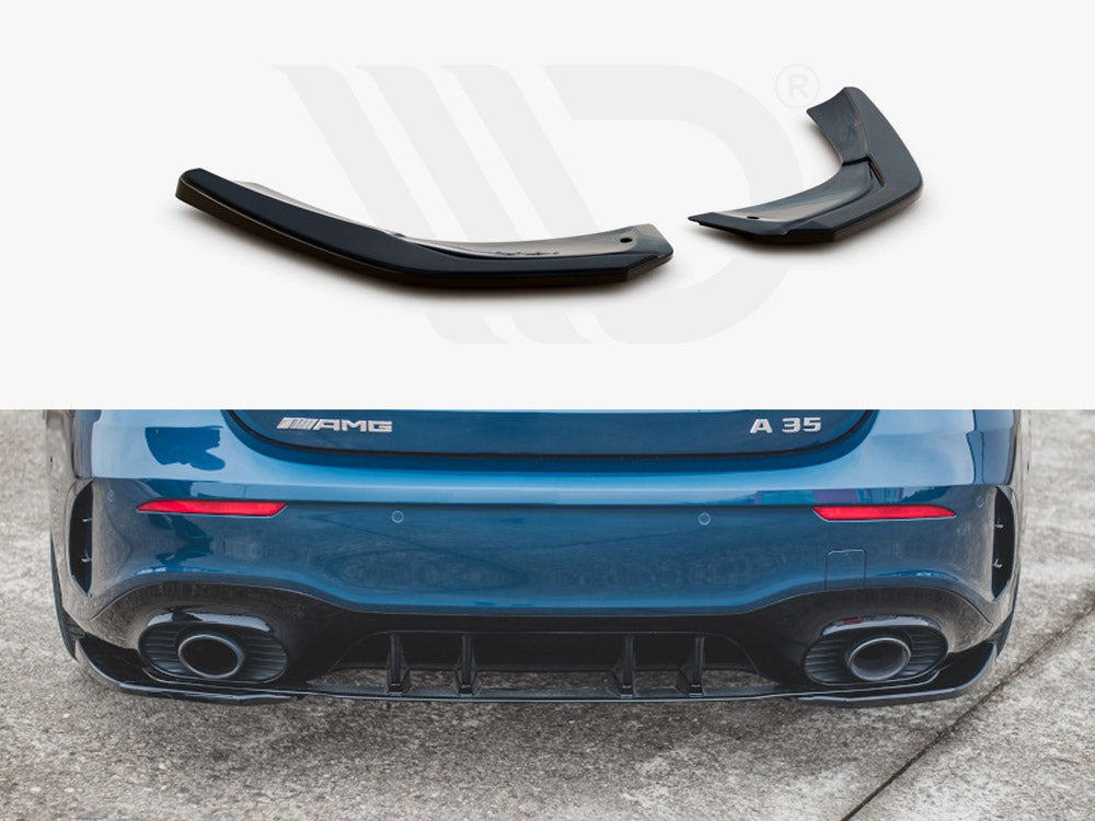 Rear Side Splitters Mercedes A35 AMG Hatchback W177 - Wayside Performance 