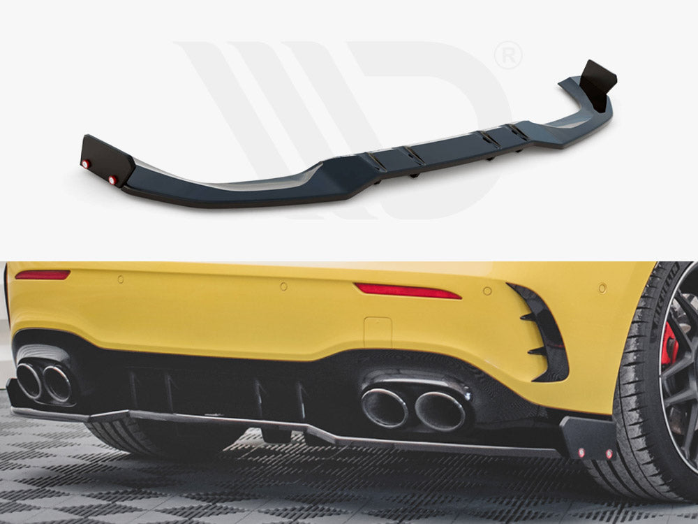 Central Rear Splitter + Flaps Mercedes AMG A 45 S Aero Pack W177 - Wayside Performance 