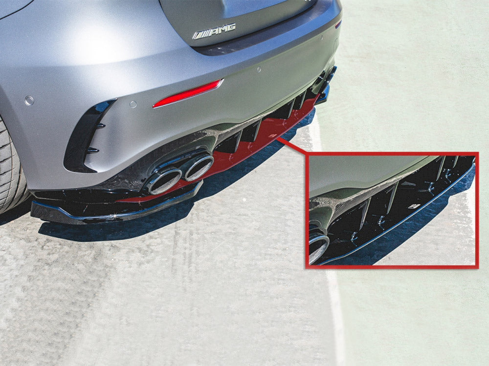 Central Rear Splitter + Flaps Mercedes AMG A 45 S Aero Pack W177 - Wayside Performance 