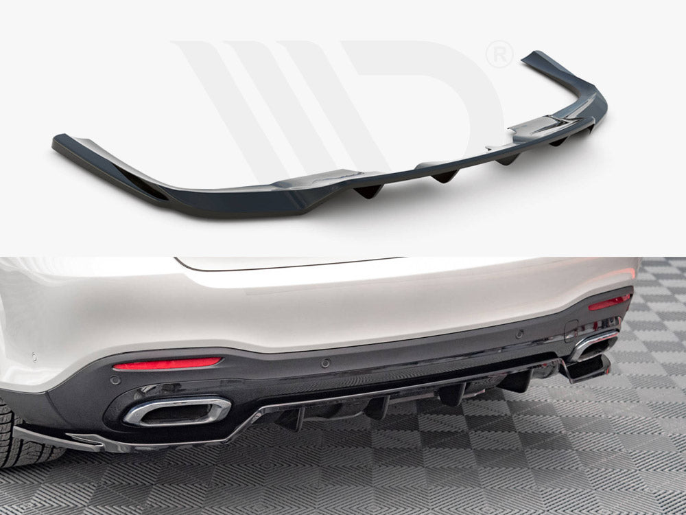 Central Rear Splitter (Vertical Bars) Mercedes GLS Amg-line X167 (2019-) - Wayside Performance 