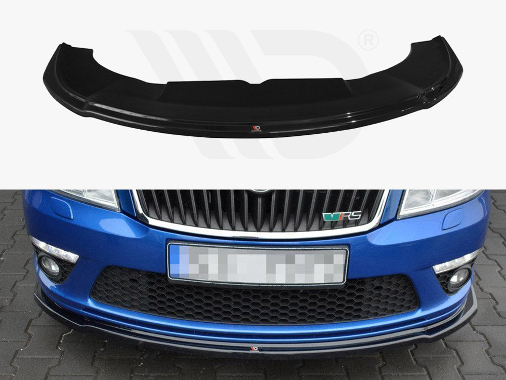 Front Splitter V.2 Skoda Octavia MK2 VRS Facelift  (2008-2013) - Wayside Performance 