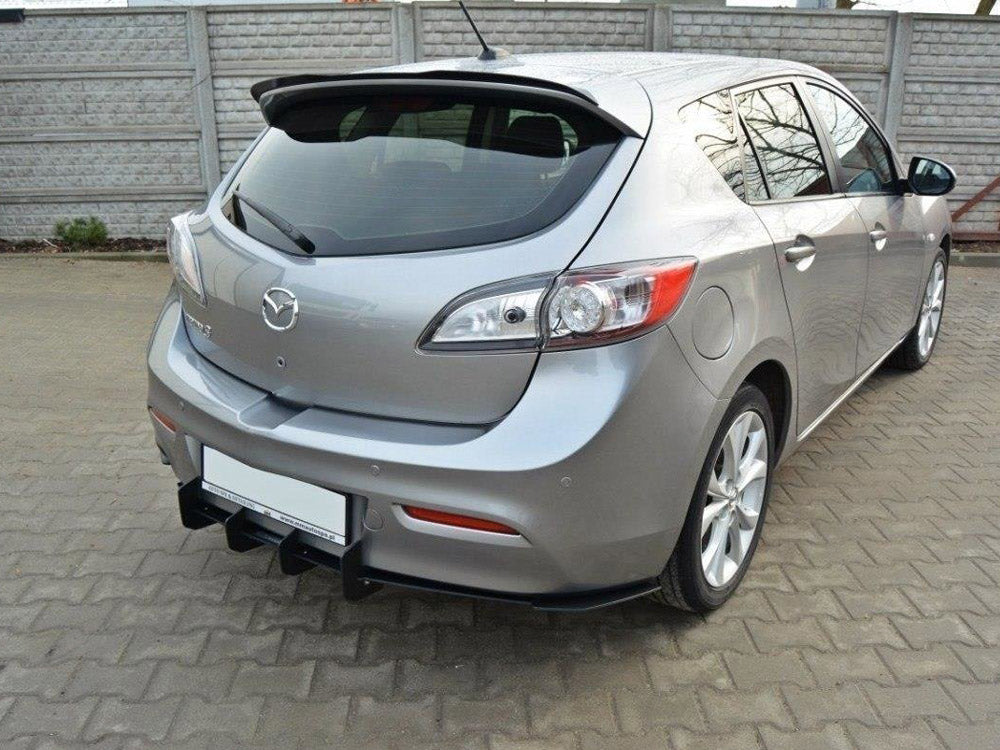 Mazda 3 MK2 Sport (Preface) Rear Diffuser & Rear Side Splitters - Wayside Performance 