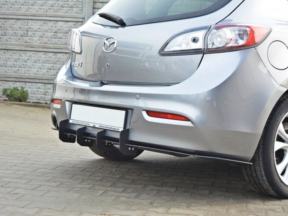 Mazda 3 MK2 Sport (Preface) Rear Diffuser & Rear Side Splitters - Wayside Performance 