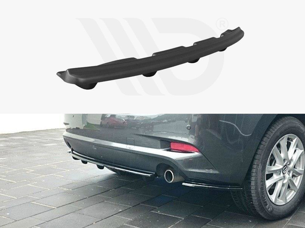Central Rear Splitter (Vertical Bars) Mazda 3 Mk3 Facelift - Wayside Performance 