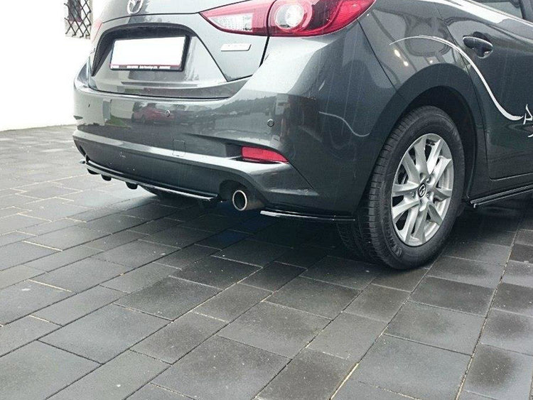 Central Rear Splitter (Vertical Bars) Mazda 3 Mk3 Facelift - Wayside Performance 