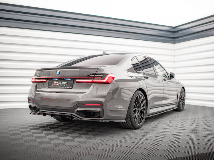 Central Rear Splitter (Vertical Bars) BMW 7 G11 M-Pack Facelift (2019-) - Wayside Performance 