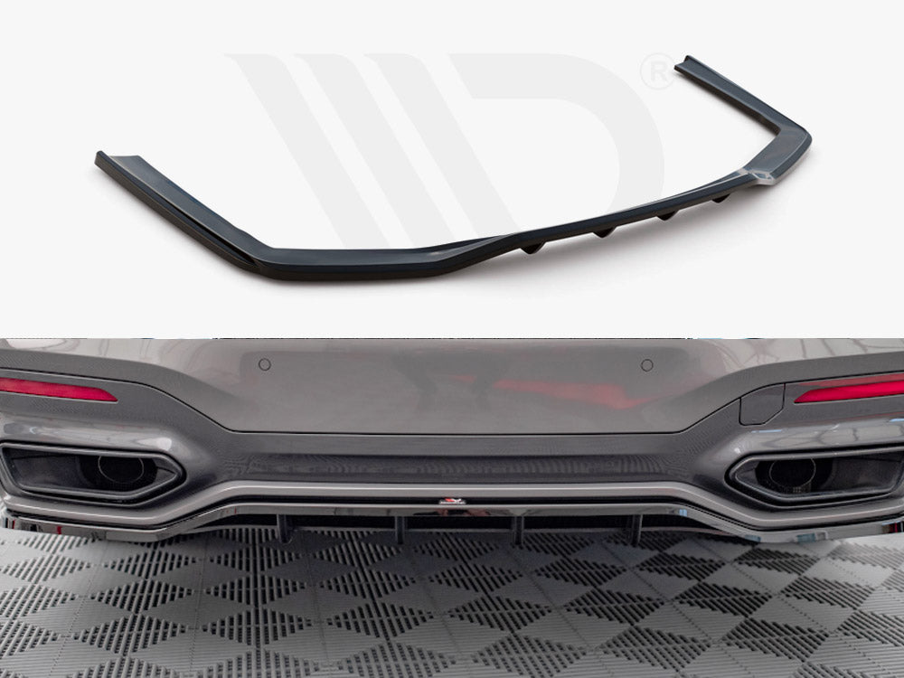 Central Rear Splitter (Vertical Bars) BMW 7 G11 M-Pack Facelift (2019-) - Wayside Performance 