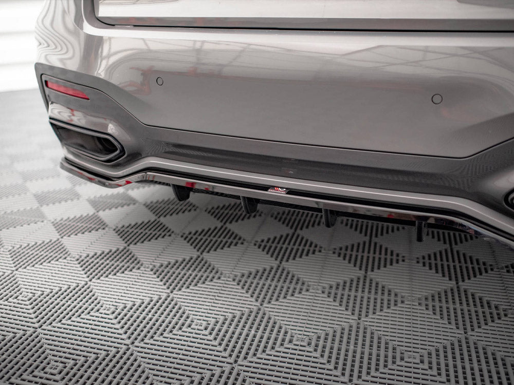 Central Rear Splitter (Vertical Bars) BMW 7 G11 M-Pack Facelift (2019-) - Wayside Performance 