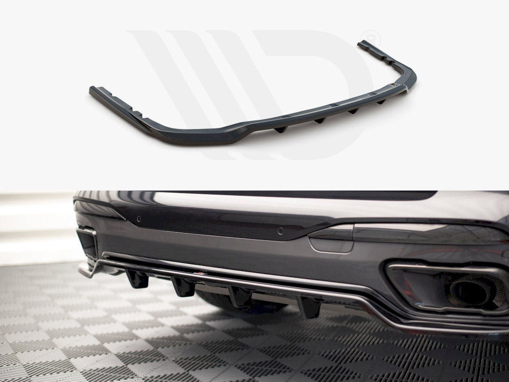 Central Rear Splitter (Vertical Bars) BMW X7 M G07 - Wayside Performance 