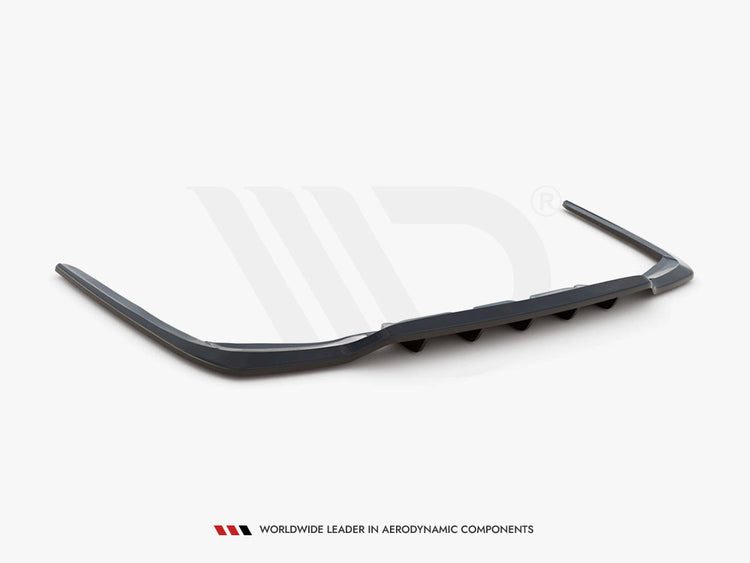 Central Rear Splitter (W/ Vertical Bars) Lexus LS MK4 Facelift (2012-2017) - Wayside Performance 