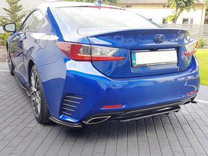 Central Rear Splitter (With Vertical Bars) Lexus RC (2014-UP) - Wayside Performance 