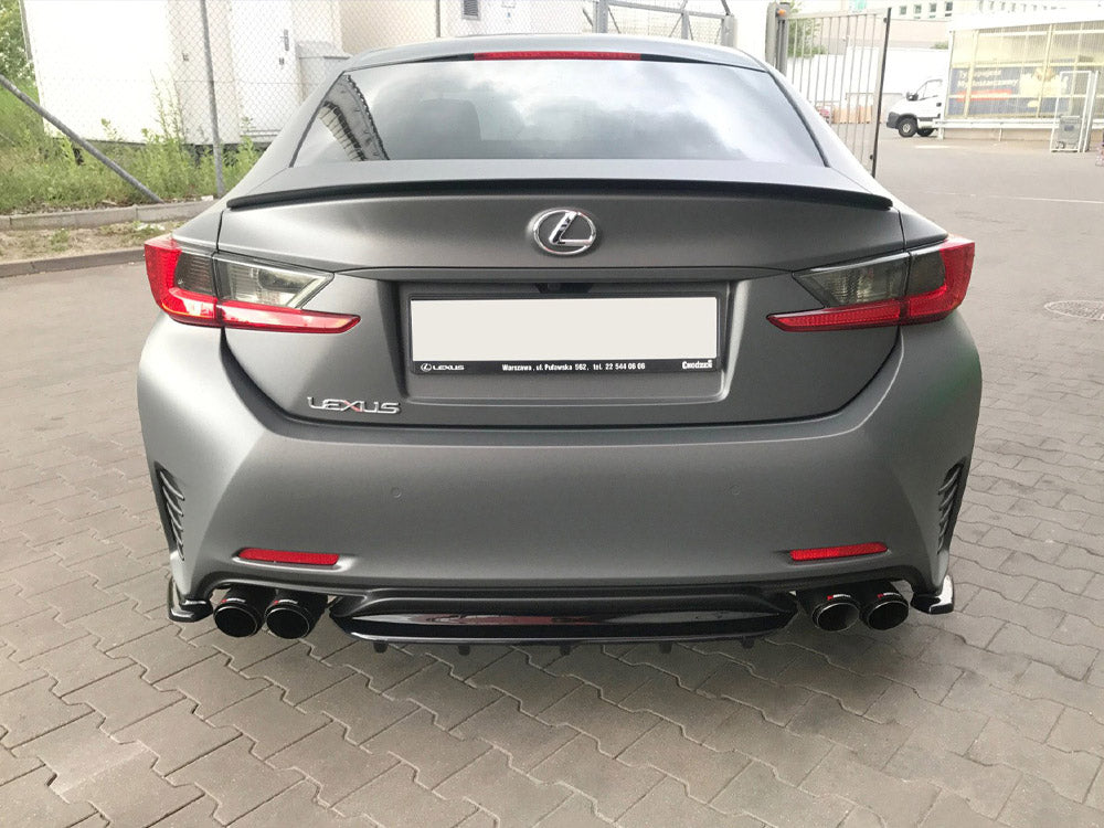 Central Rear Splitter (With Vertical Bars) Lexus RC (2014-UP) - Wayside Performance 