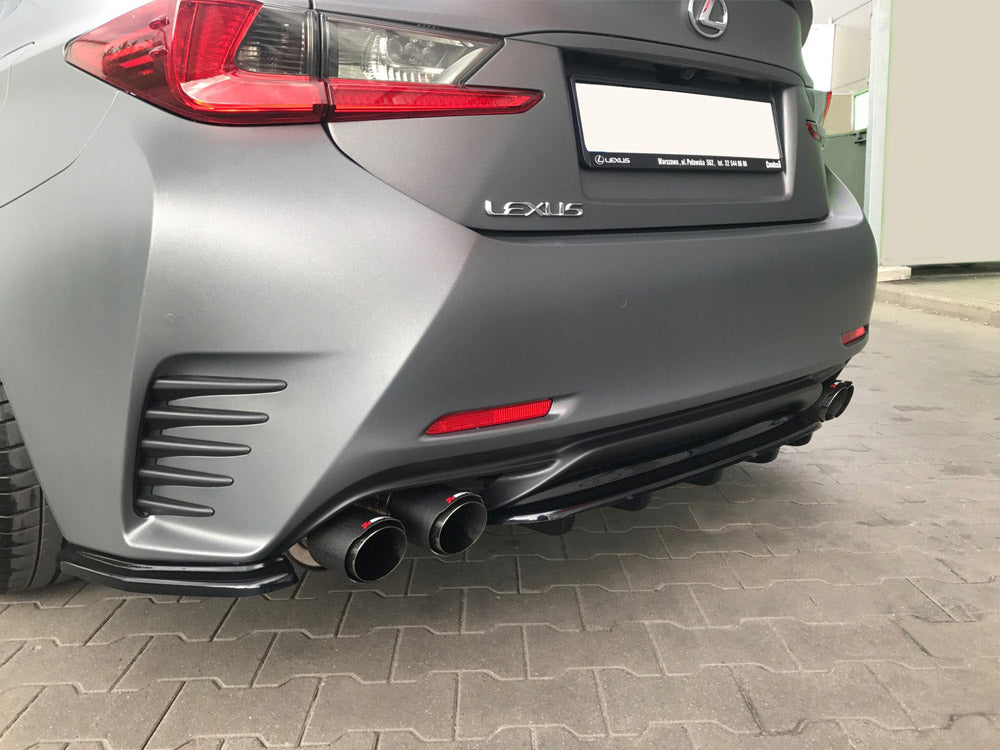 Central Rear Splitter (With Vertical Bars) Lexus RC (2014-UP) - Wayside Performance 
