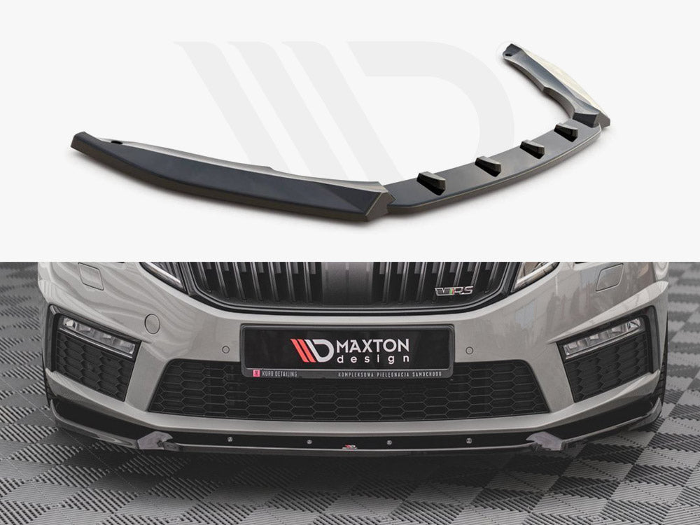 Front Splitter V.2 Skoda Octavia RS MK3 Facelift (2016-2019) - Wayside Performance 