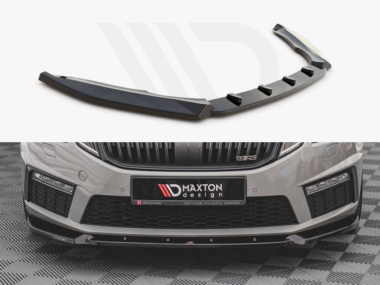 Front Splitter V.2 Skoda Octavia RS MK3 Facelift (2016-2019) - Wayside Performance 