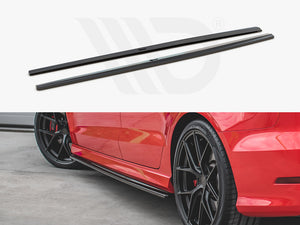 Maxton Design Side Skirts Diffusers V.1 Audi S3 / A3 S-line 8v / 8v Fl Sedan (2013-2020) - Wayside Performance 