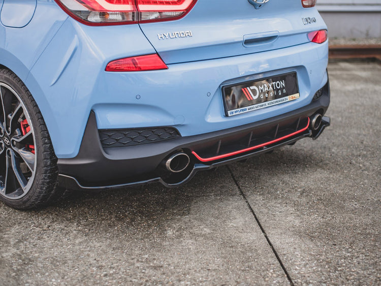 Central Rear Splitter (With Vertical Bars) Hyundai I30 N MK3 Hatchback (2017-2020) - Wayside Performance 