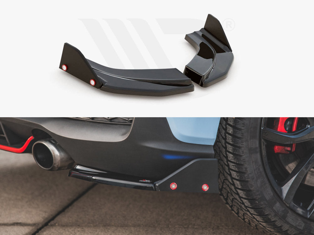Rear Side Splitters V.6 + Flaps Hyundai I30 N Mk3 Hatchback - Wayside Performance 