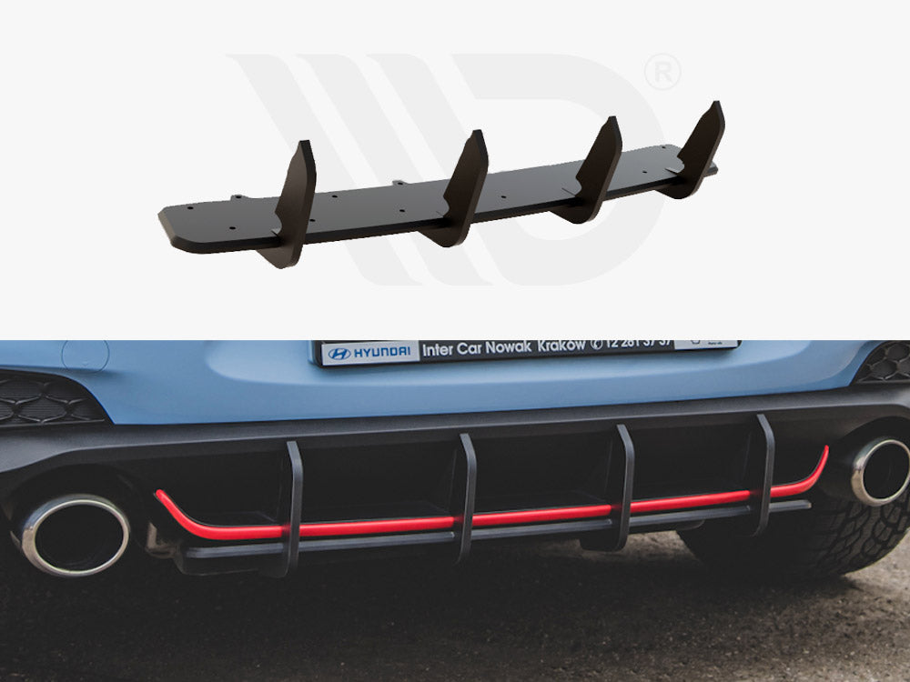 Street PRO Rear Diffuser V.1 Hyundai I30 N Mk3 Hatchback - Wayside Performance 